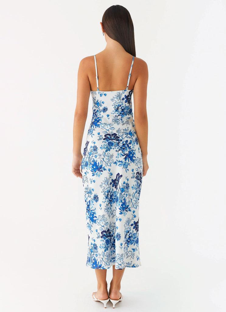 Peppermayo Peppermayo Exclusive - Take Chances Midi Dress - Serene Sky Floral