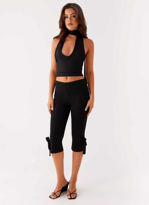 peppermayo Peppermayo Exclusive - Takeover Capri Pants - Black