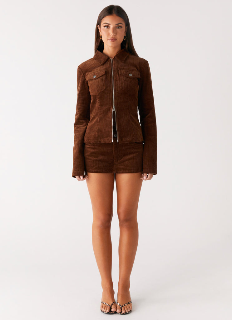 Peppermayo Peppermayo Exclusive - Taliyah Cord Jacket - Walnut