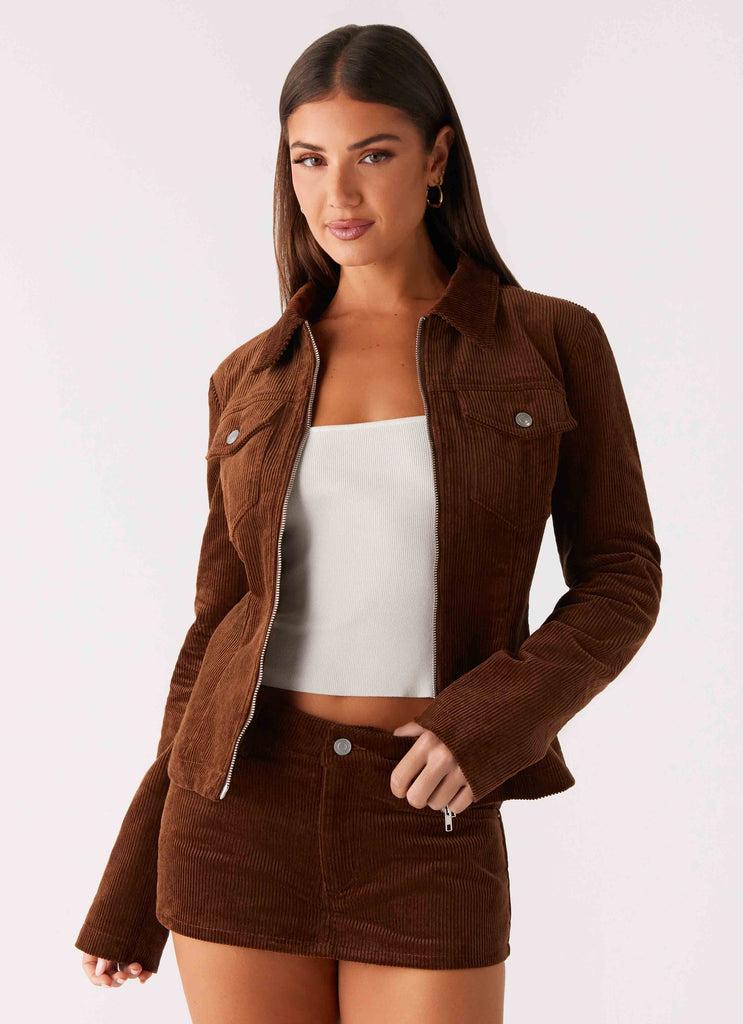 Peppermayo Peppermayo Exclusive - Taliyah Cord Jacket - Walnut