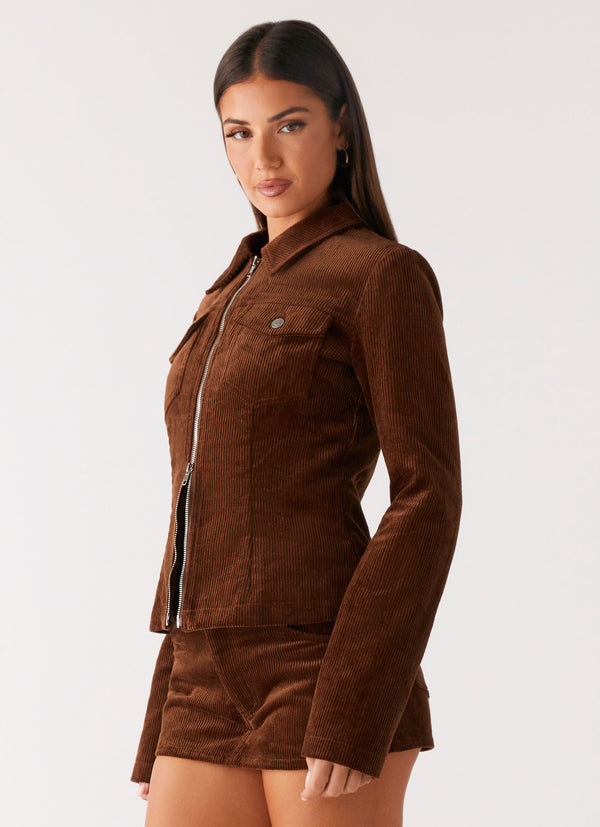 peppermayo Peppermayo Exclusive - Taliyah Cord Jacket - Walnut