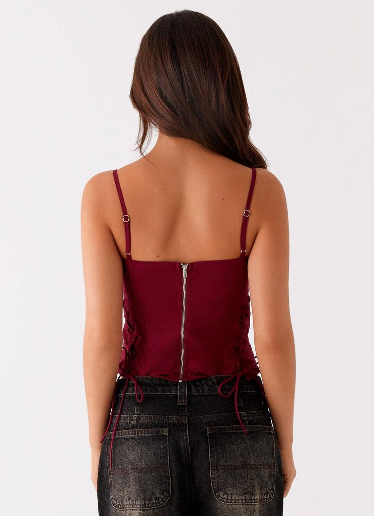 Peppermayo Peppermayo Exclusive - Tallie Corset Top - Red
