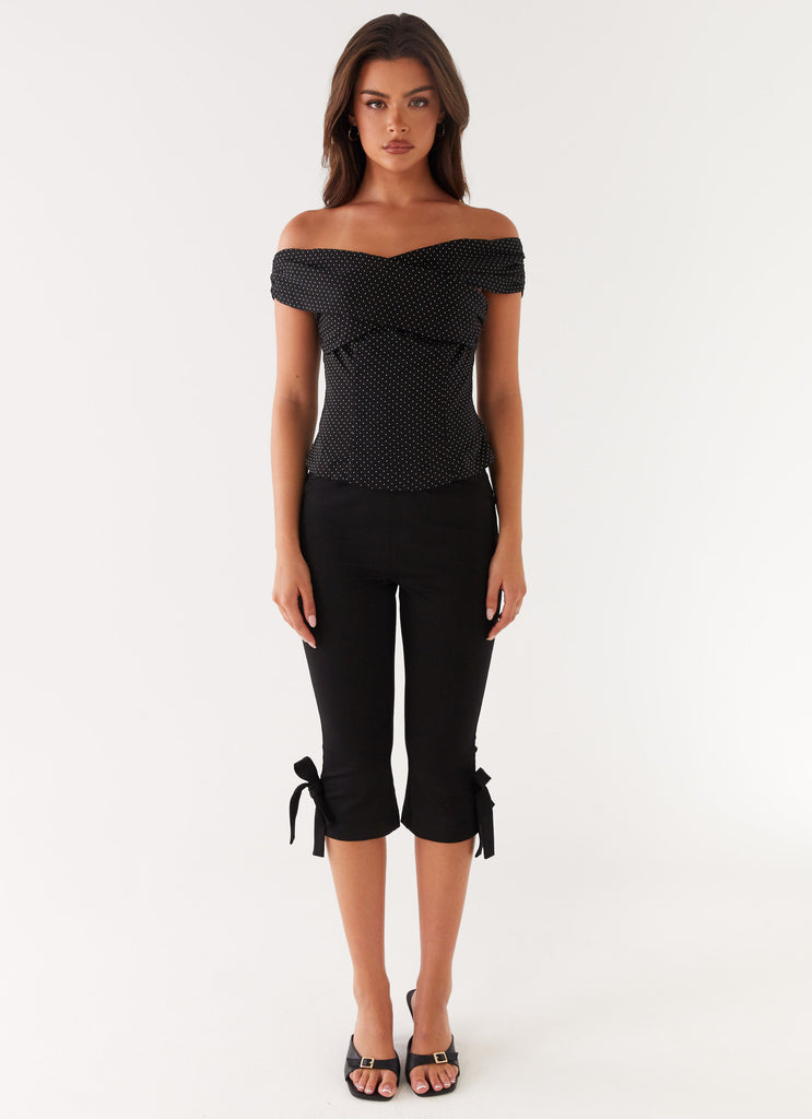 Peppermayo Peppermayo Exclusive - Tamera Top - Black Polka Dot