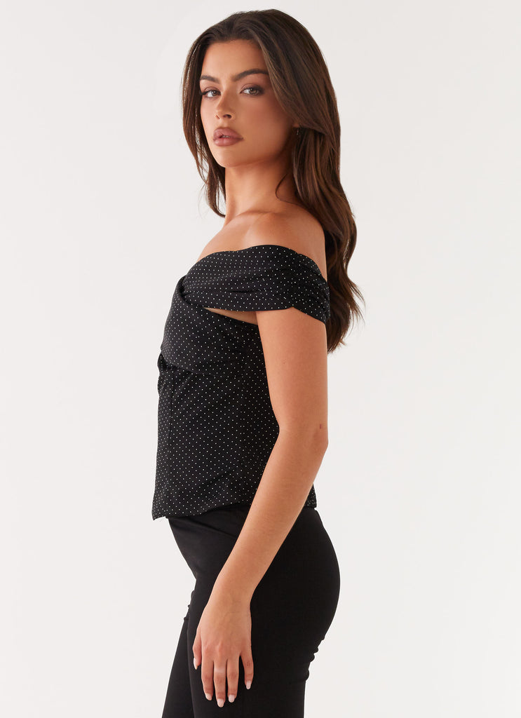 Peppermayo Peppermayo Exclusive - Tamera Top - Black Polka Dot
