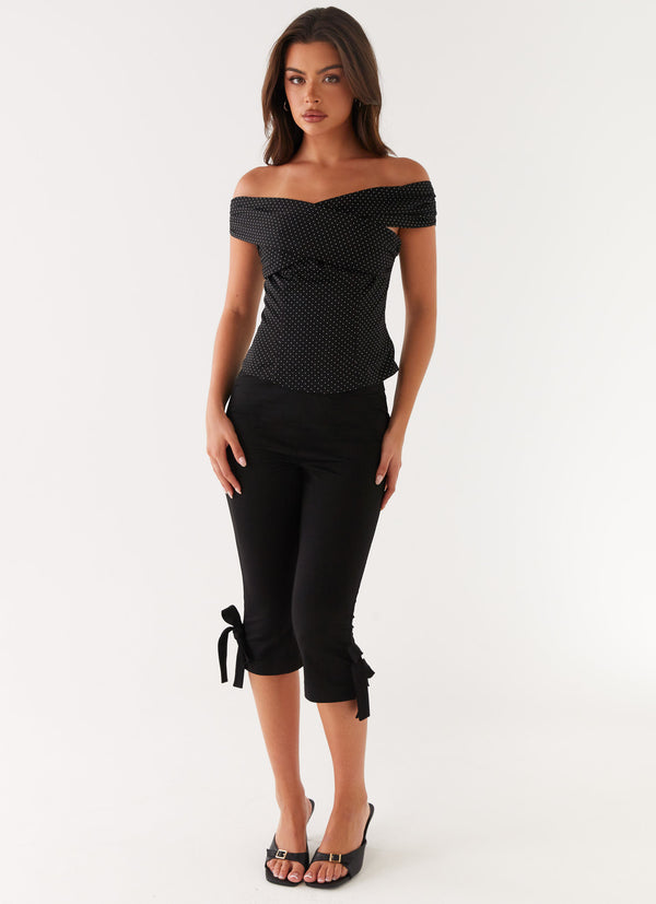 peppermayo Peppermayo Exclusive - Tamera Top - Black Polka Dot