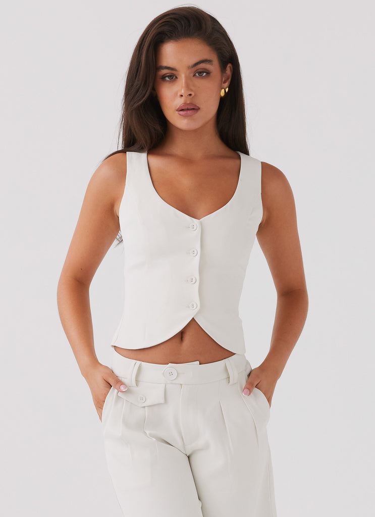 Peppermayo Peppermayo Exclusive - Tammy Suiting Vest - Ivory