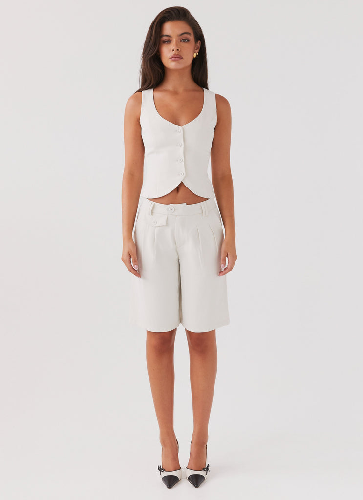 Peppermayo Peppermayo Exclusive - Tammy Suiting Vest - Ivory