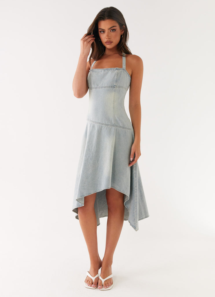 Peppermayo Peppermayo Exclusive - Tanisha Denim Midi Dress - Washed Blue