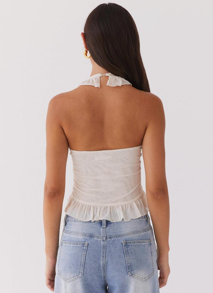 Peppermayo Peppermayo Exclusive - Tanya Mesh Frill Top - Ivory