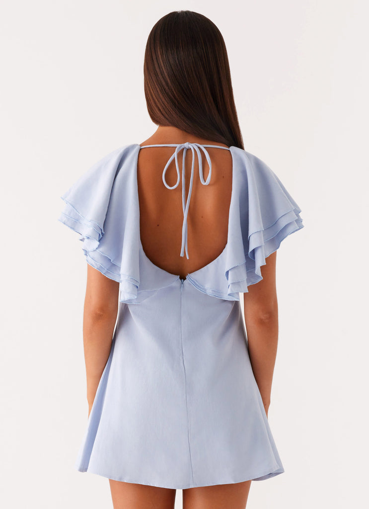Peppermayo Peppermayo Exclusive - Taye Linen Mini Dress - Blue