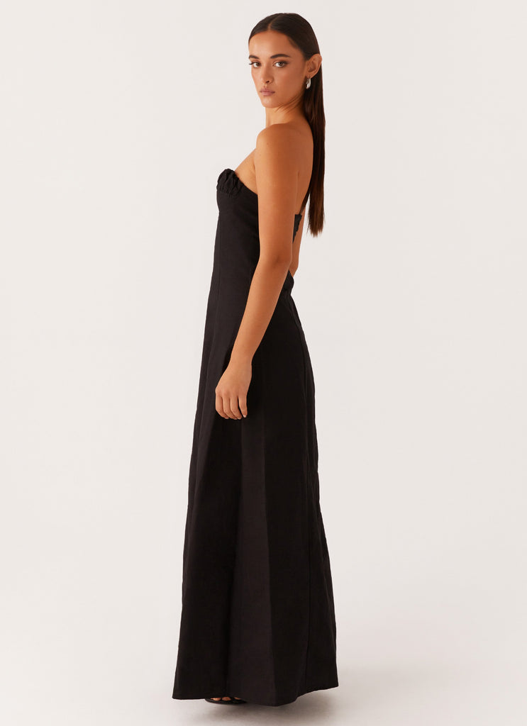 Peppermayo Peppermayo Exclusive - Tayla Linen Maxi Dress - Black