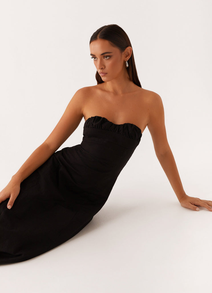 Peppermayo Peppermayo Exclusive - Tayla Linen Maxi Dress - Black