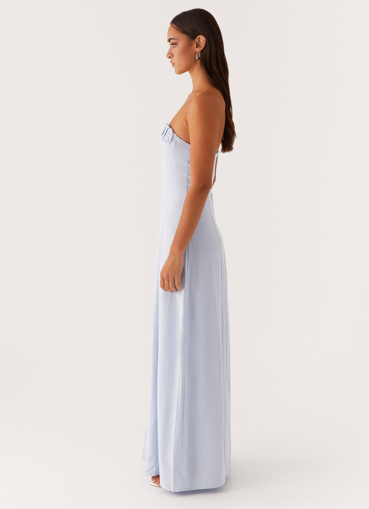 Peppermayo Peppermayo Exclusive - Tayla Linen Maxi Dress - Blue