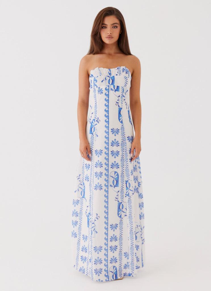 Peppermayo Peppermayo Exclusive - Tayla Linen Maxi Dress - Floral Wave