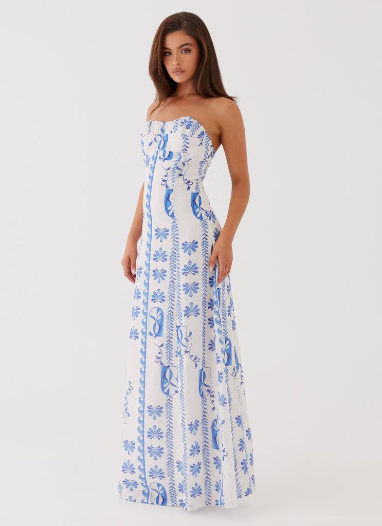 Peppermayo Peppermayo Exclusive - Tayla Linen Maxi Dress - Floral Wave
