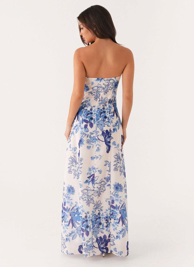 Peppermayo Peppermayo Exclusive - Tayla Linen Maxi Dress - Serene Sky Floral