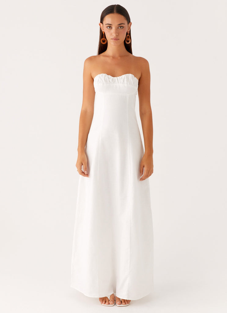 Peppermayo Peppermayo Exclusive - Tayla Linen Maxi Dress - White