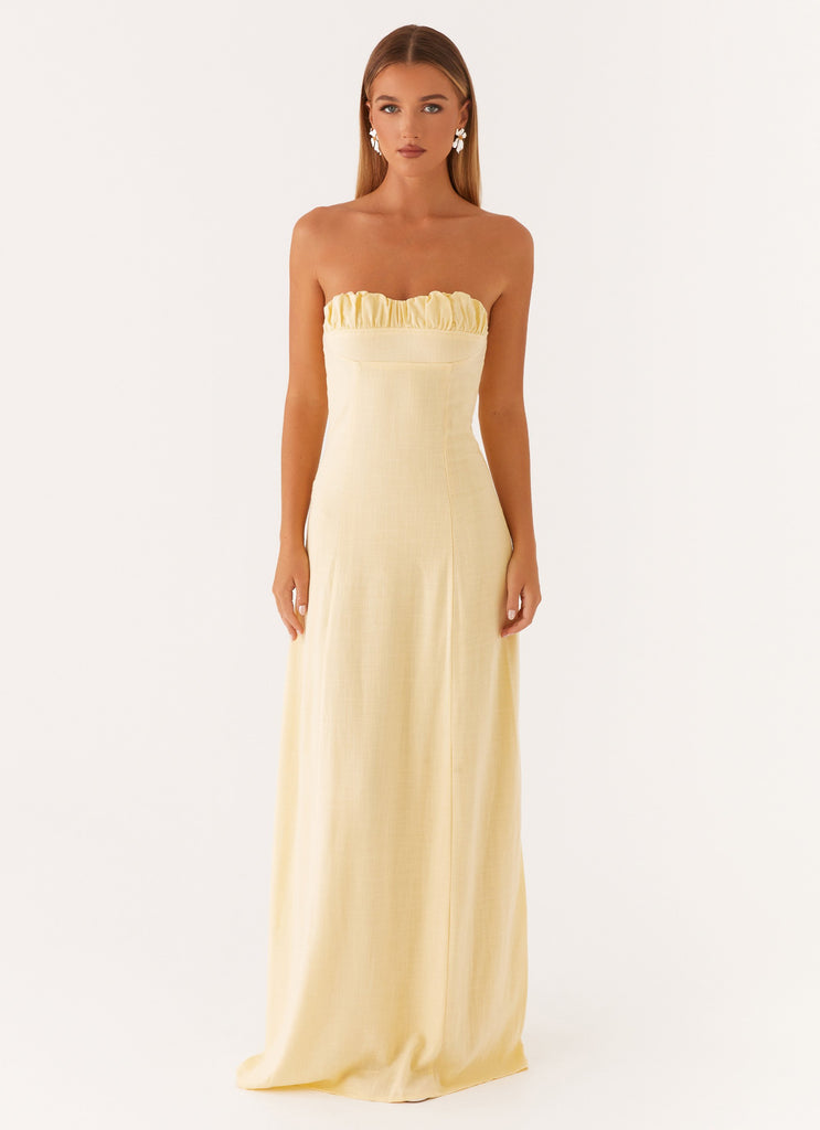 Peppermayo Peppermayo Exclusive - Tayla Linen Maxi Dress - Yellow