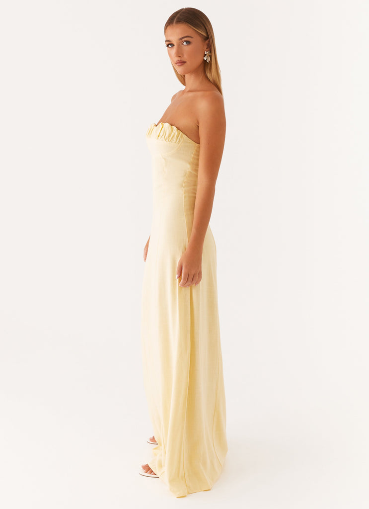 Peppermayo Peppermayo Exclusive - Tayla Linen Maxi Dress - Yellow