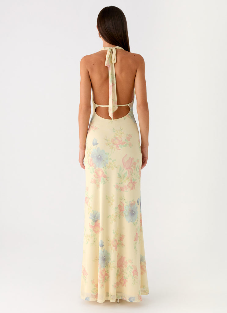 Peppermayo Peppermayo Exclusive - Tedder Halter Maxi Dress - Spring Meadow