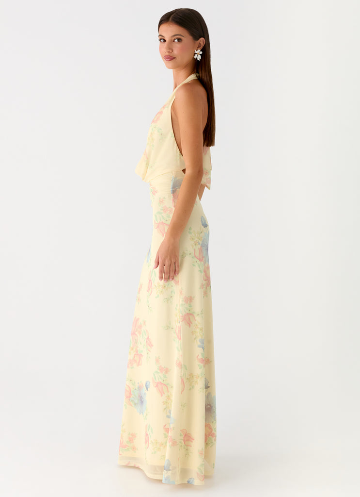 Peppermayo Peppermayo Exclusive - Tedder Halter Maxi Dress - Spring Meadow