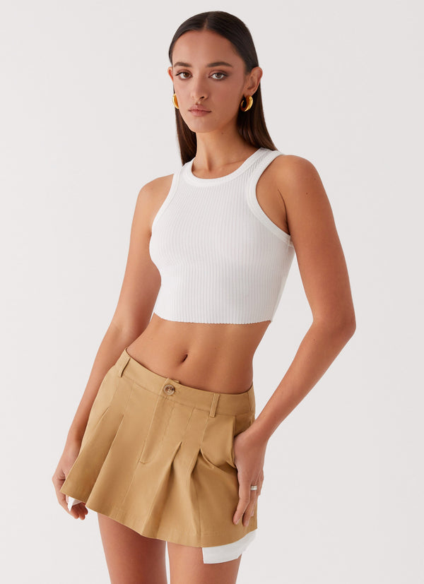 peppermayo Peppermayo Exclusive - Tegan Cargo Mini Skirt - Tan