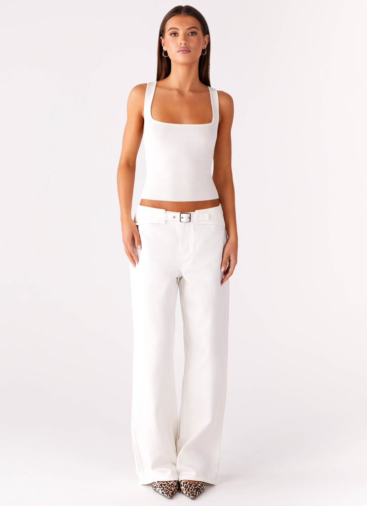 Peppermayo Peppermayo Exclusive - Texas Low Rise Jeans - White