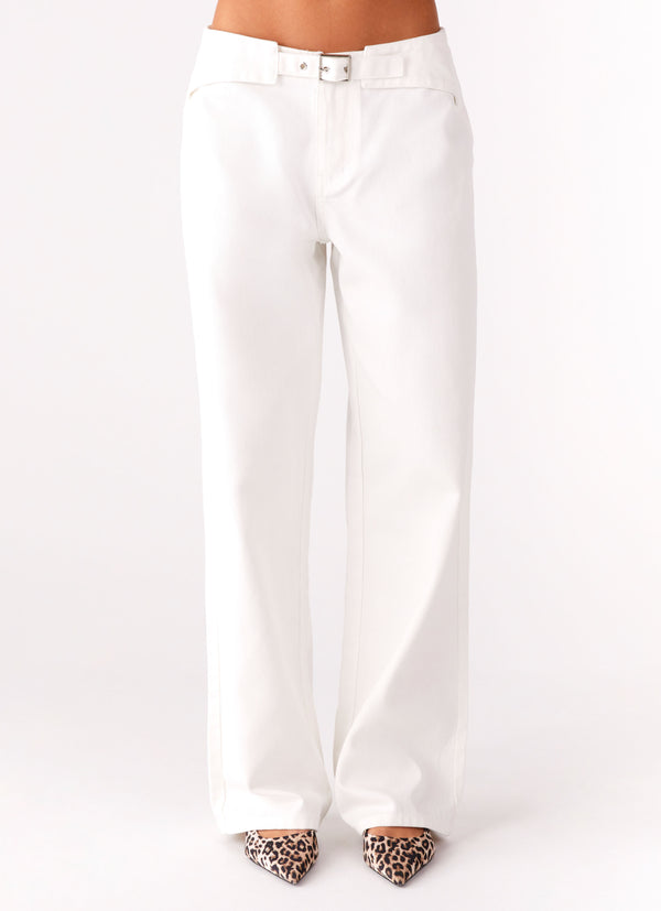 peppermayo Peppermayo Exclusive - Texas Low Rise Jeans - White
