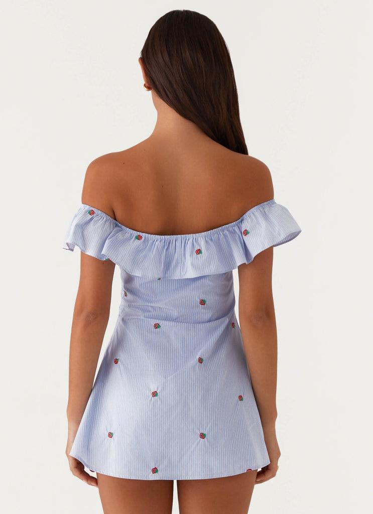 Peppermayo Peppermayo Exclusive - Texas Sun Linen Mini Dress - Blue