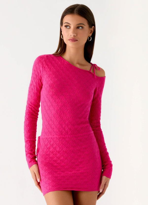 peppermayo Peppermayo Exclusive - Thalia Knit Mini Dress - Fuchsia peppermayo Peppermayo Exclusive - Thalia Knit Mini Dress - Fuchsia
