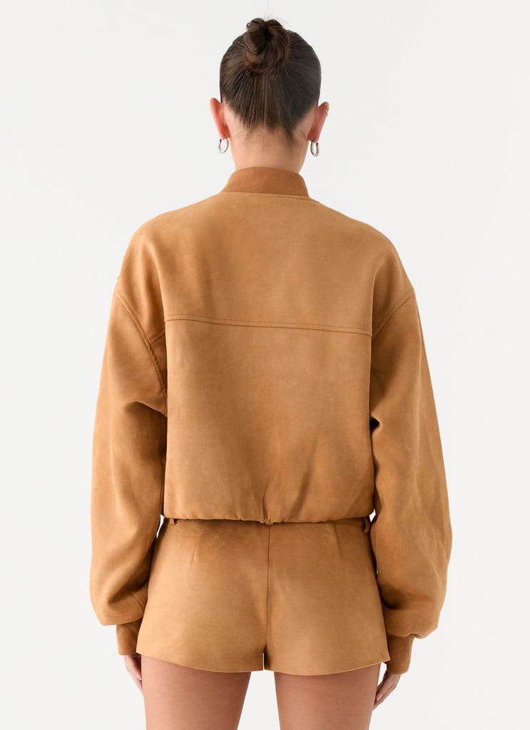 Peppermayo Peppermayo Exclusive - Thats Chill Bomber Jacket - Brown