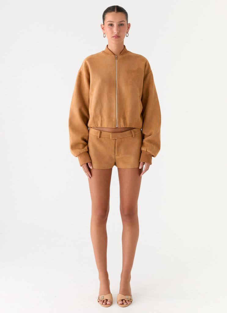 Peppermayo Peppermayo Exclusive - Thats Chill Bomber Jacket - Brown