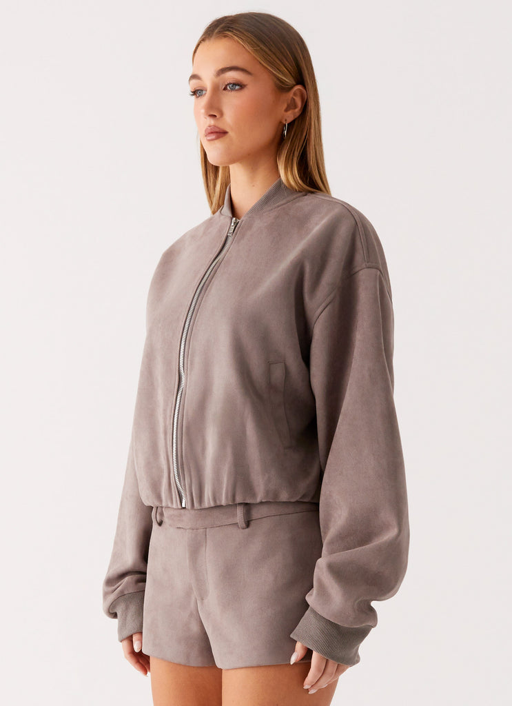 Peppermayo Peppermayo Exclusive - Thats Chill Bomber Jacket - Grey