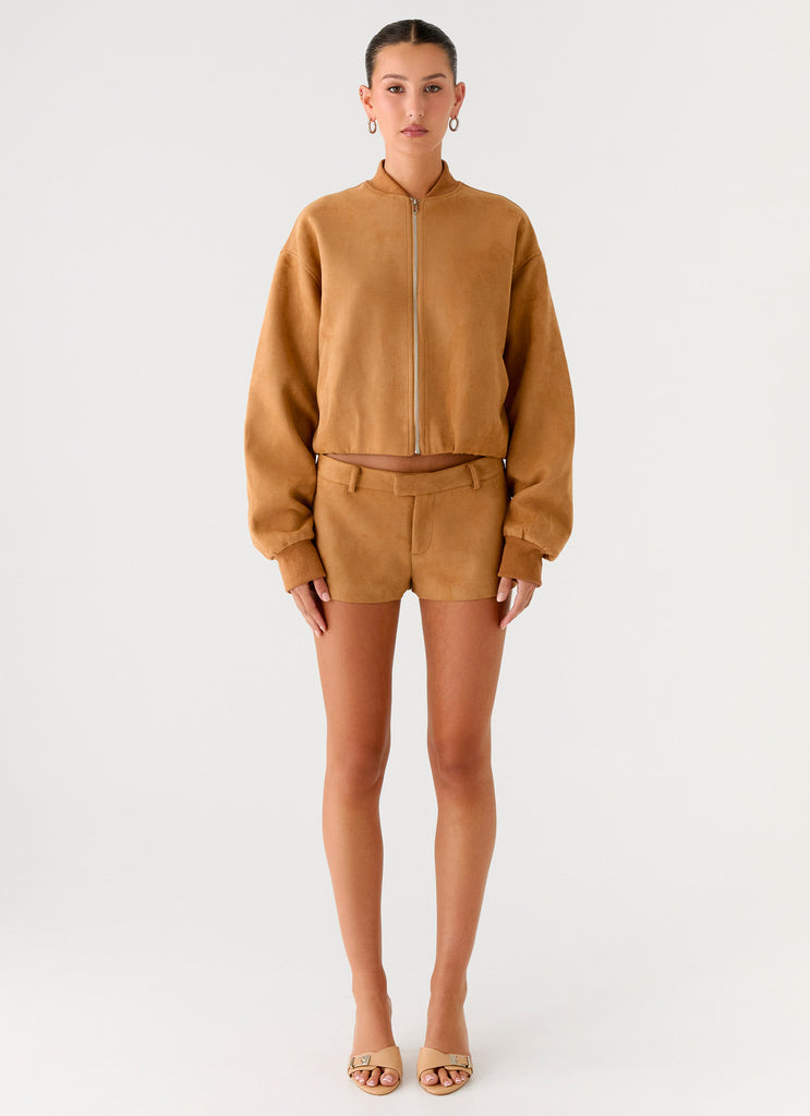 Peppermayo Peppermayo Exclusive - Thats Chill Mini Shorts - Brown