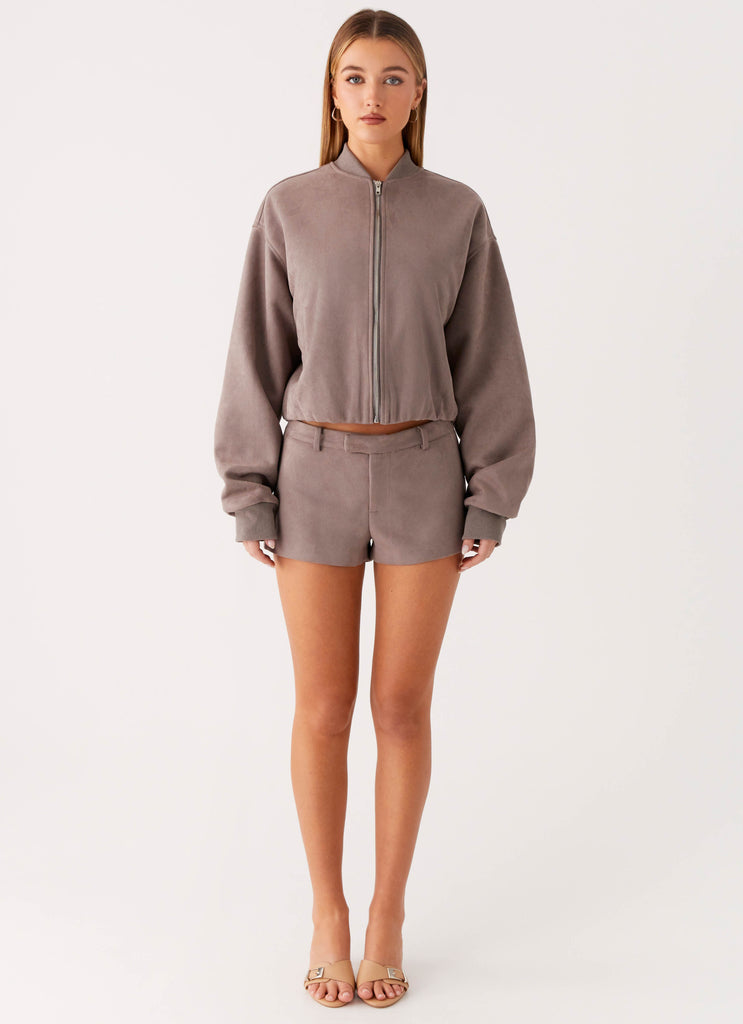 Peppermayo Peppermayo Exclusive - Thats Chill Mini Shorts - Grey