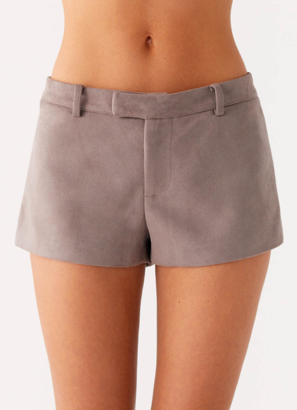 peppermayo Peppermayo Exclusive - Thats Chill Mini Shorts - Grey