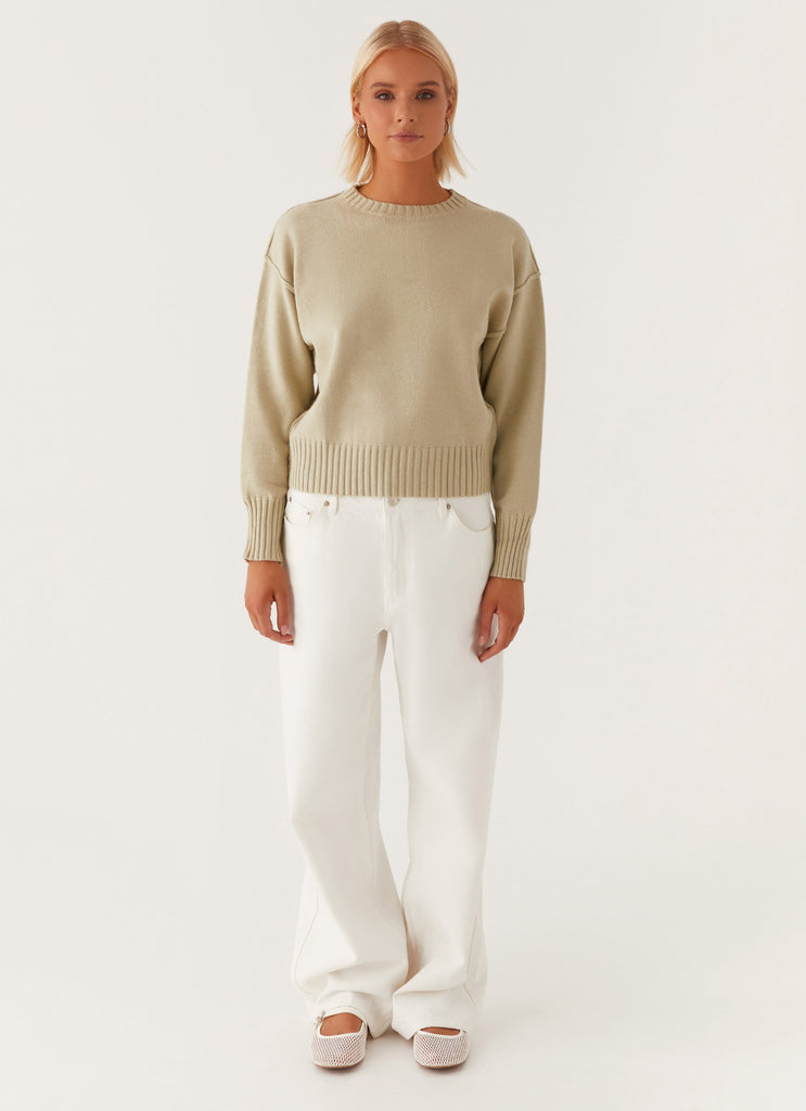 Peppermayo Peppermayo Exclusive - Thelma Oversized Knit Sweater - Pastel Green