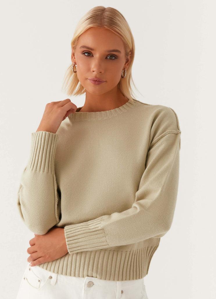 Peppermayo Peppermayo Exclusive - Thelma Oversized Knit Sweater - Pastel Green