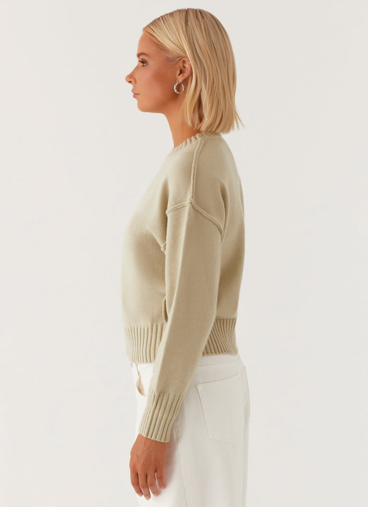 Peppermayo Peppermayo Exclusive - Thelma Oversized Knit Sweater - Pastel Green