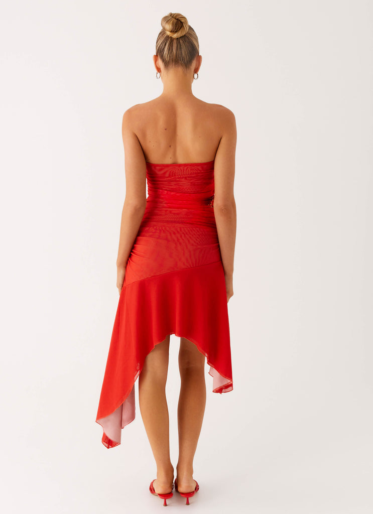 Peppermayo Peppermayo Exclusive - Think About It Midi Dress - Fire Red