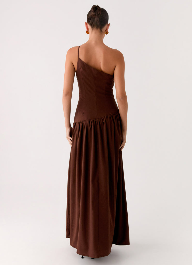 Peppermayo Peppermayo Exclusive - Thinking About You Linen Maxi Dress - Brown