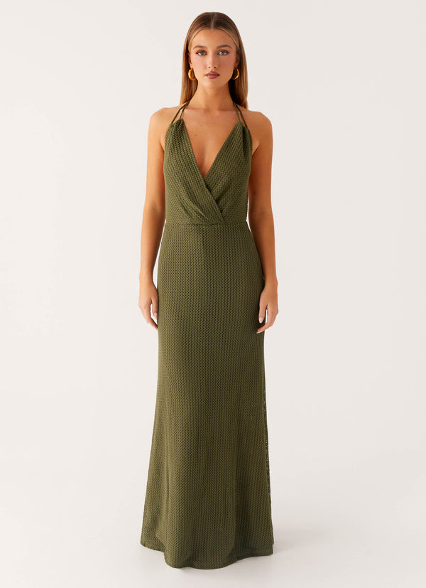 peppermayo Peppermayo Exclusive - Thora Maxi Dress - Olive