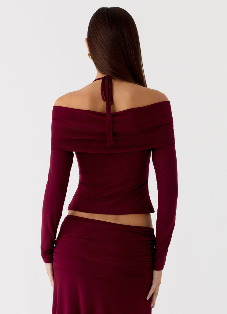 Peppermayo Peppermayo Exclusive - Thorness Long Sleeve Top - Plum