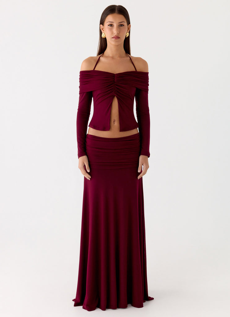 Peppermayo Peppermayo Exclusive - Thorness Maxi Skirt - Plum
