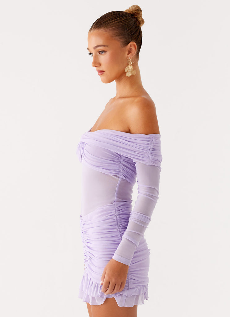 Peppermayo Peppermayo Exclusive - Tiff Long Sleeve Mini Dress - Lilac