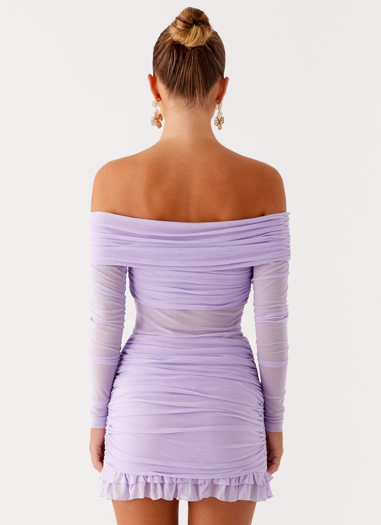 Peppermayo Peppermayo Exclusive - Tiff Long Sleeve Mini Dress - Lilac