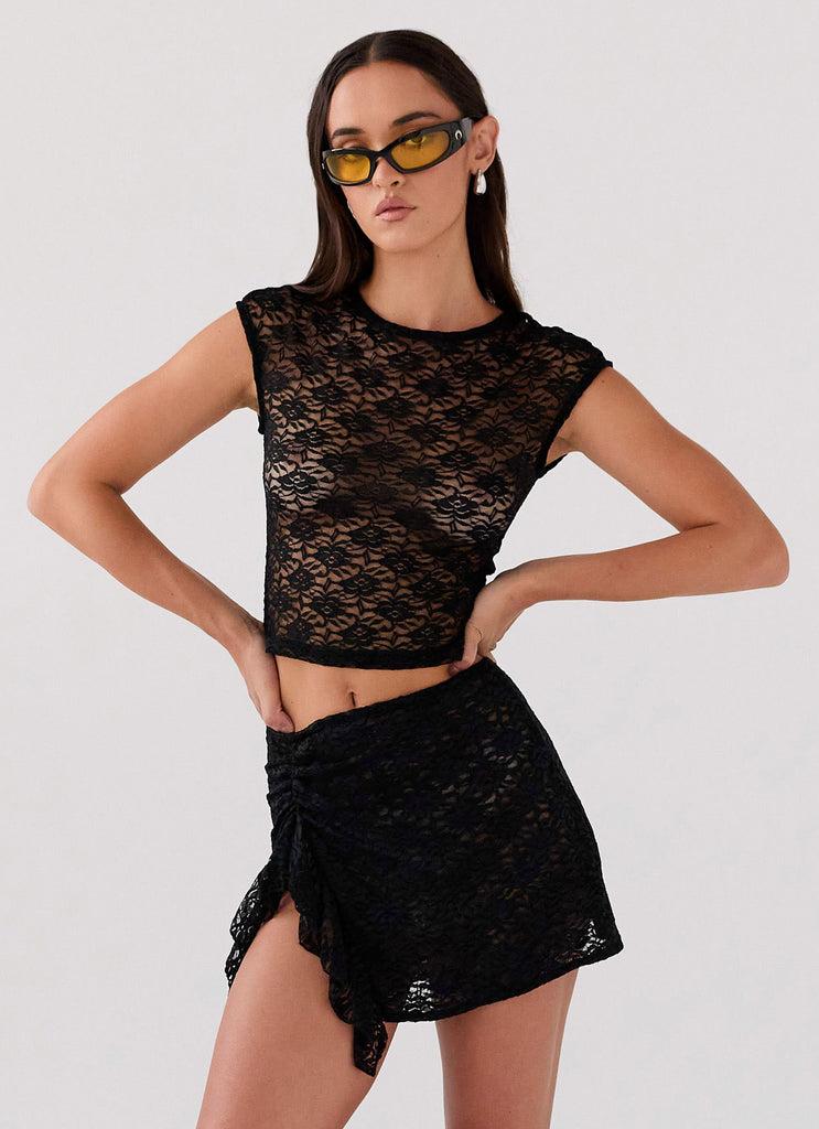 Peppermayo Peppermayo Exclusive - Tiffany Lace Top - Black