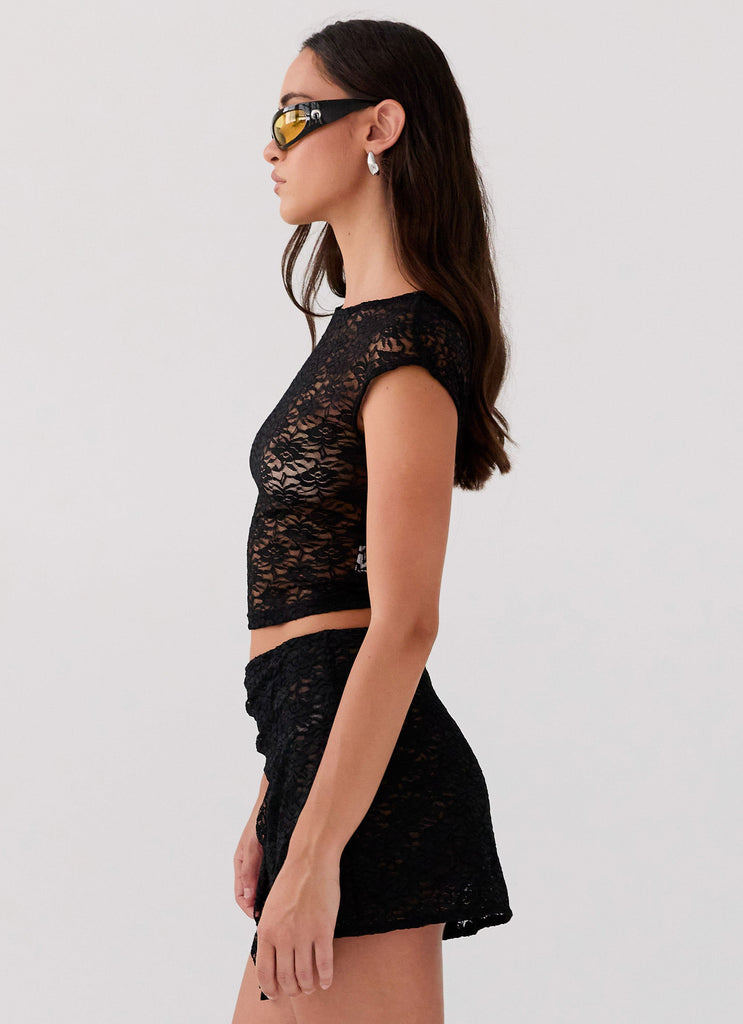 Peppermayo Peppermayo Exclusive - Tiffany Lace Top - Black