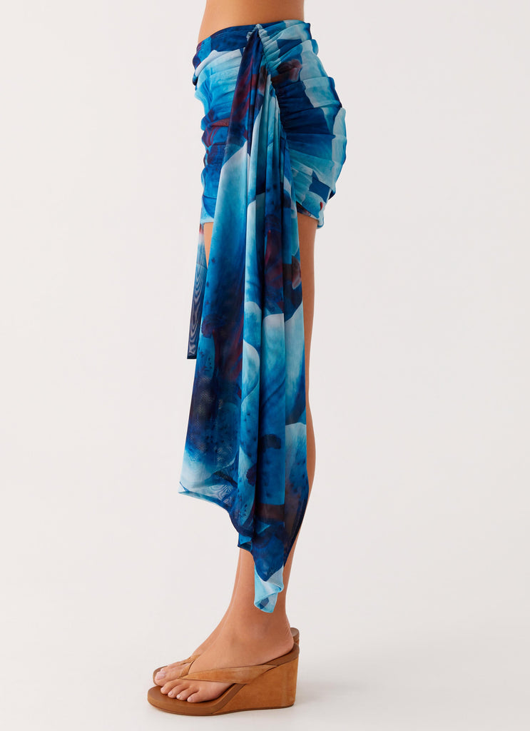 Peppermayo Peppermayo Exclusive - Tigerlily Micro Skirt - Turquoise Floral