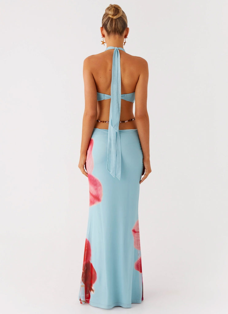 Peppermayo Peppermayo Exclusive - Time To Dance Maxi Dress - Turquoise Bloom